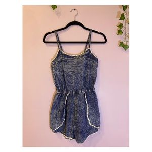 Almost Famous denim colored romper
